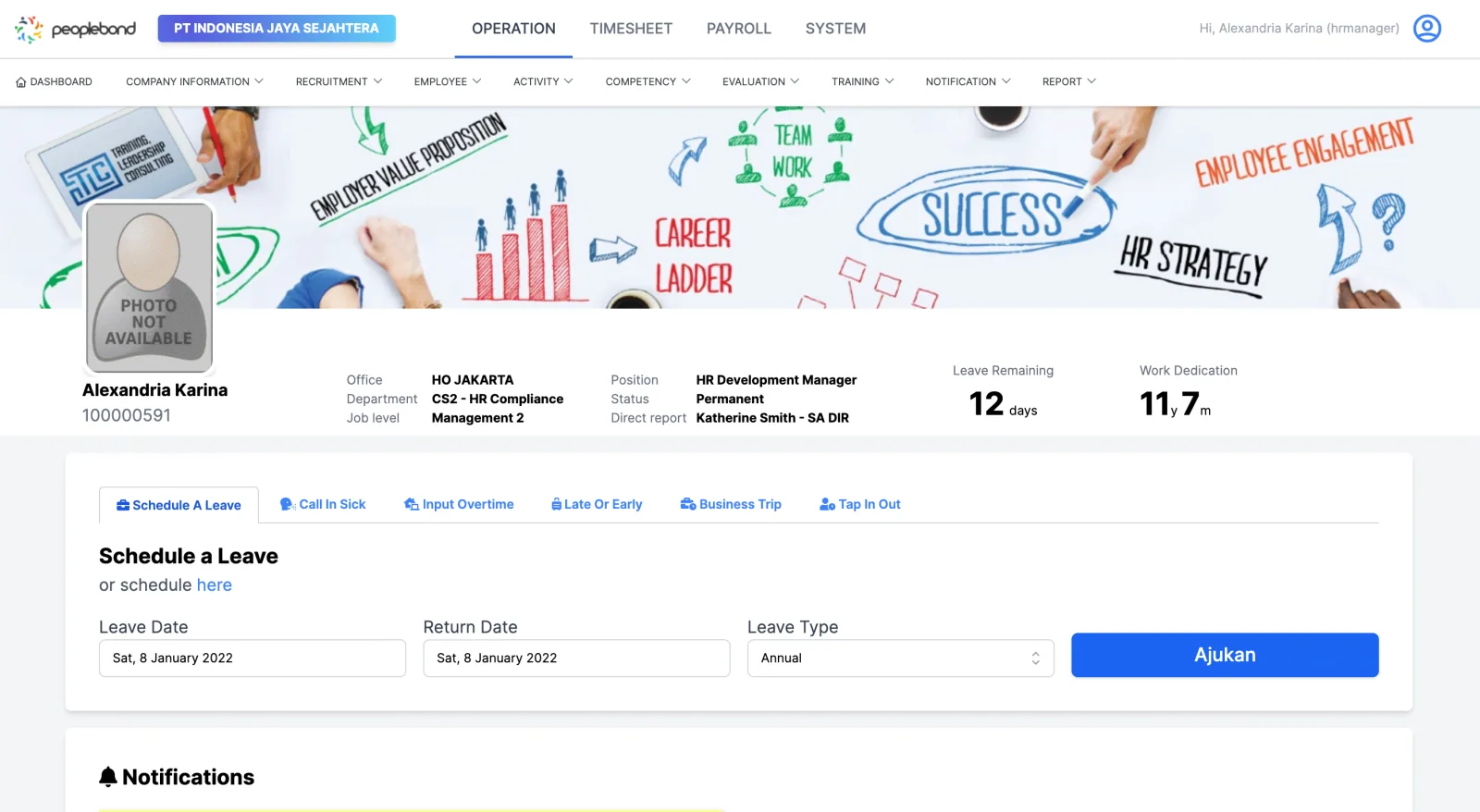 PeopleBond Dashboard screenshot